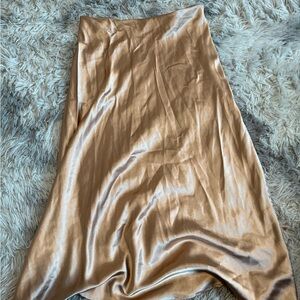 Altar'd State Shiny Gold Midi Skirt